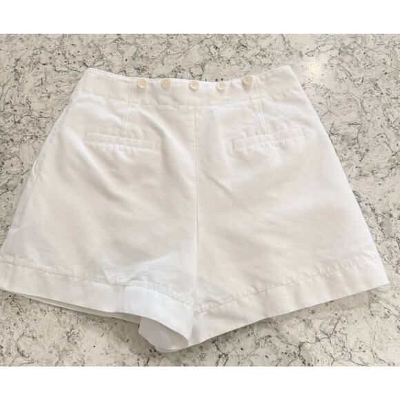 Tibi Shorts Women’s Size 2 White Cotton Tie High Waist - Picture 4 of 14